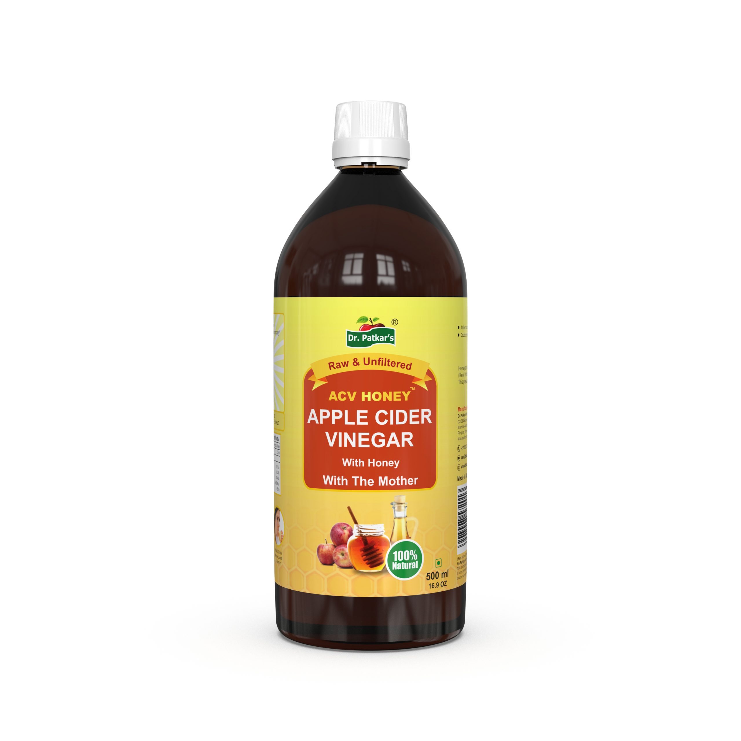 Dr.Patkars ACV Apple Cider Vinegar With Honey With The Mother 500 ML