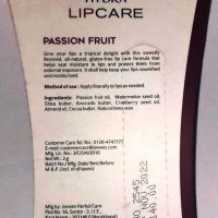 JOVEES HYDRA LIP CARE PASSION FRUIT BACK SIZE INGREDIENT MRP