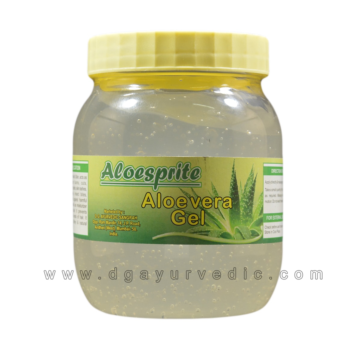 Aloesprite AloeVera Gel (Skin and Hair Care) - D.G. Ayurvedic Sangrah (Ayurvedic, Organic Natural Products)