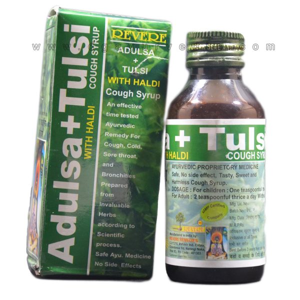 Revere Remedies Adulsa + Tulsi with Haldi Cough Syrup (Cold and Cough)