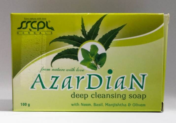 Sscpl  Azardian Soap Enriched with Neem, Tulsi, Olive and Manjishtha 100 Grams