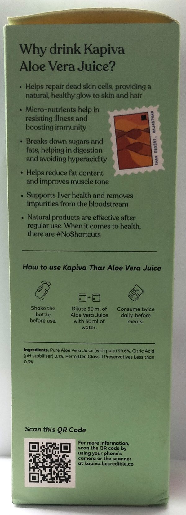 Kapiva Thar Aloe Vera Juice contains