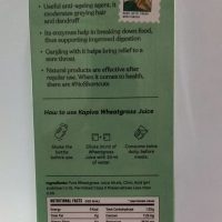 Kapiva Wheatgrass juice contains