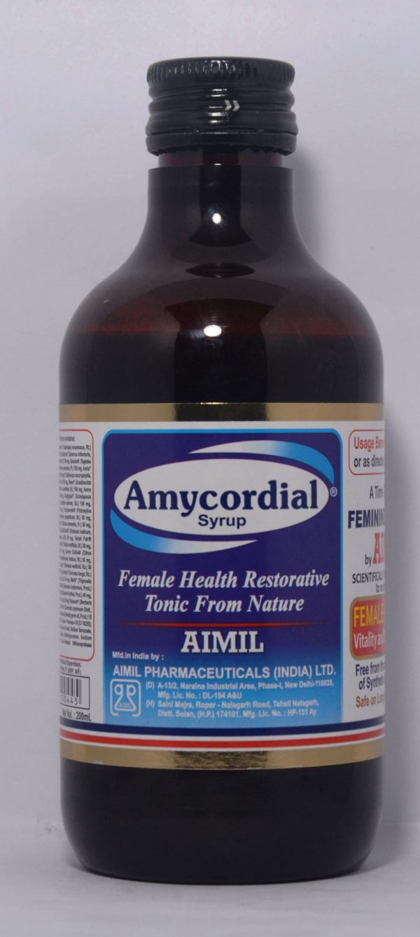 AIMIL AMYCORDIAL SYRUP 200ML FRONT