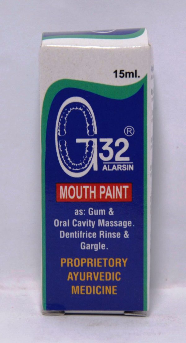 ALARSIN G32 MOUTH PAINT 15 ML FRONT,DOSE