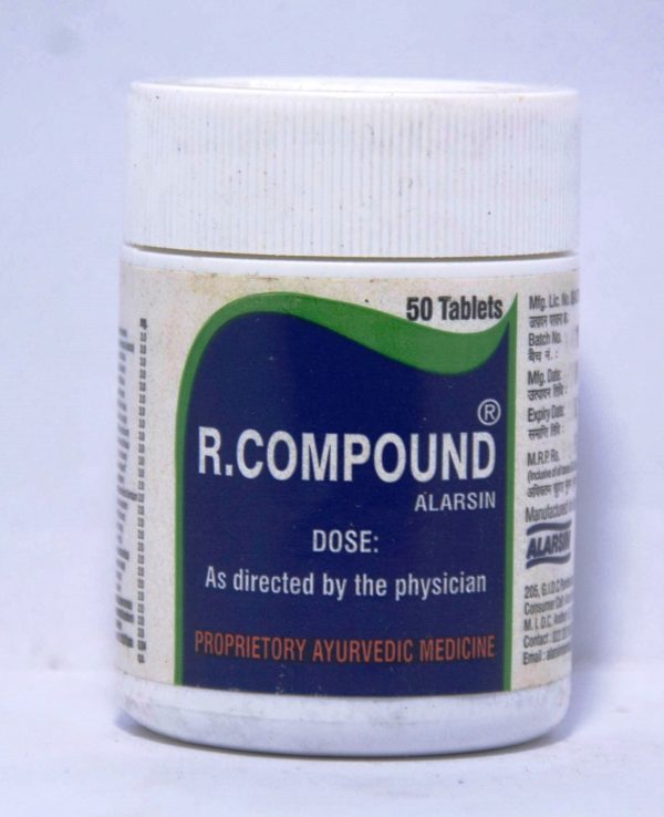 ALARSIN R.COMPOUND 50 TABLETS FRONT,DOSE