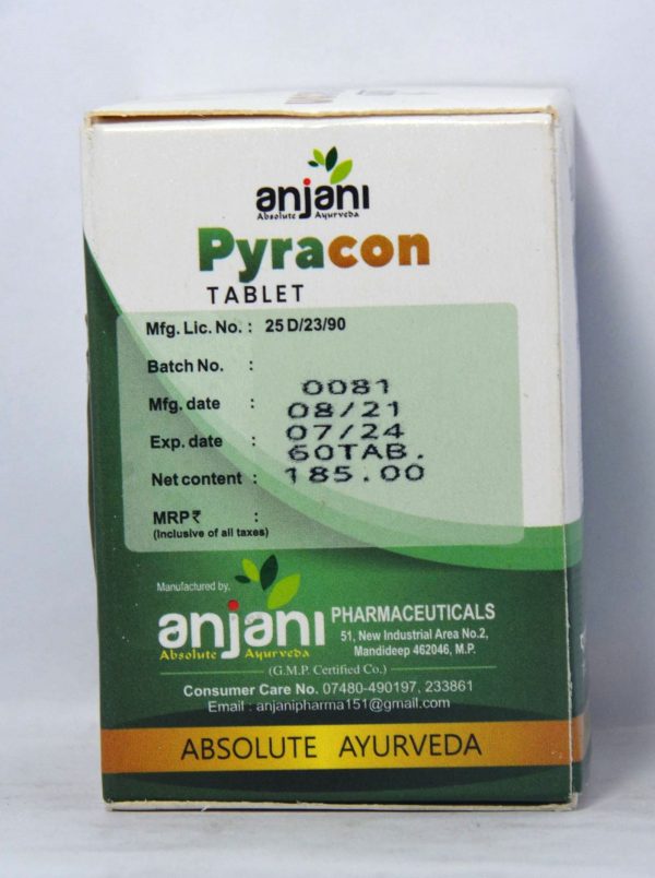 ANJANI PHARMACEUTICALS PYRACON 60TABLETS MRP,ABOUT