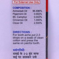 ARYA AUSHADHI TOOTH ACHE DROPS 5ML COMPOSITION,DIRECTIONS