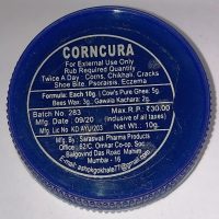 SARASWATI PHARMA CORNCURA 10 GM BACK INGREDIENTS SIZE AND MRP
