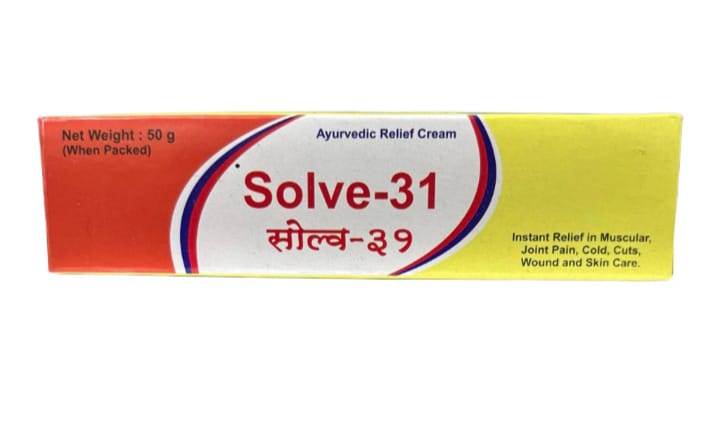 NU AYUR CARE SOLVE 31 PAIN RELIEF CREAM 50 GRAMS